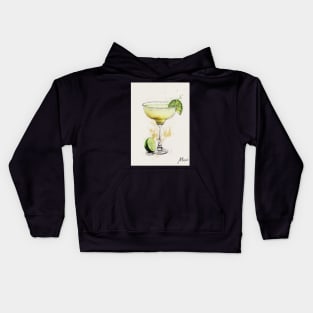 A Toast to Tradition: The Margarita Cocktail in Stylized Sketch Kids Hoodie